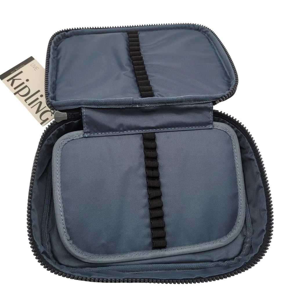 Kipling True Blue Tonal Printed 100 Pens Case – One‎ Size Travel Pouch